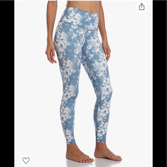 High waisted Blue Tie Dye 7/8 Leggings NWOT - Picture 2 of 13